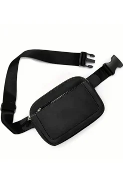 Clearance Dear-Lover Minimalist Multi-zipped Crossbody Bag Black
