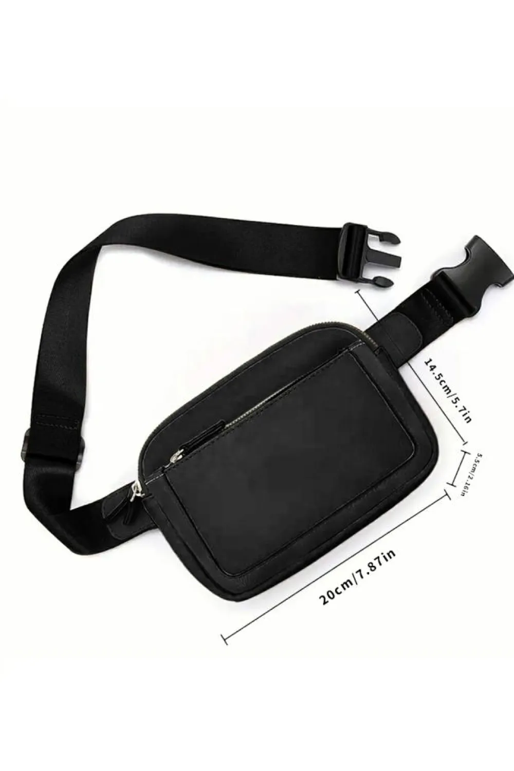 Clearance Dear-Lover Minimalist Multi-zipped Crossbody Bag Black