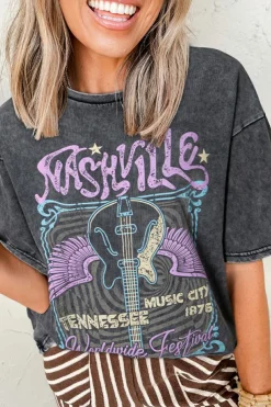 Best Dear-Lover Nashville Tennessee Graphic Mineral Washed Vintage Tee Black