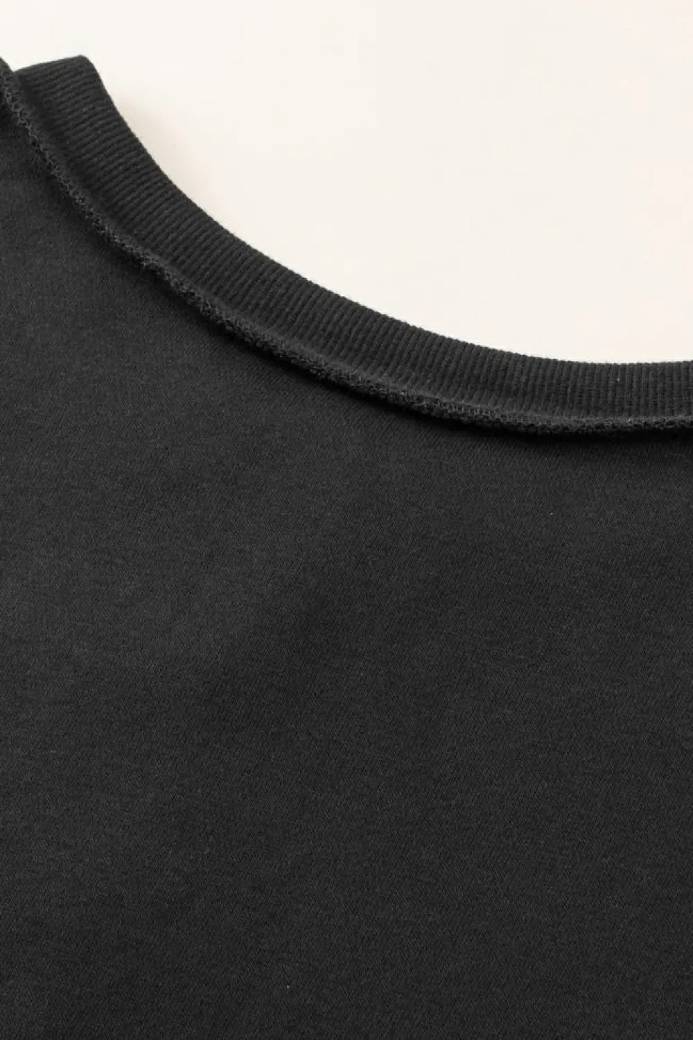 Online Dear-Lover Oversized Exposed Seam Henley Sweatshirt Black