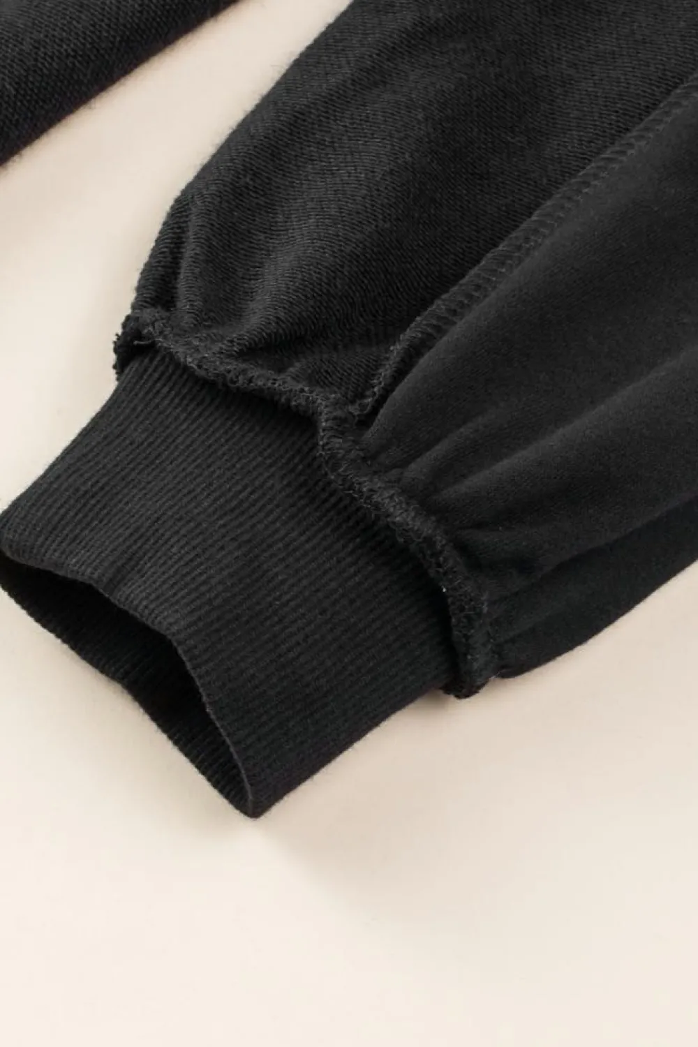 Online Dear-Lover Oversized Exposed Seam Henley Sweatshirt Black