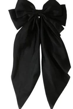 Outlet Dear-Lover Oversized Ribbon Bowknot Satin Hair Clip Black