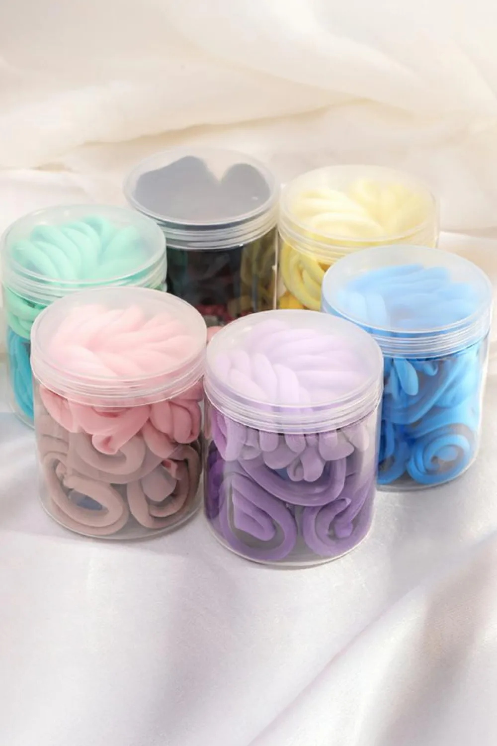 Online Dear-Lover 50pcs/box Solid Simple High Elastic Hair Ties Black