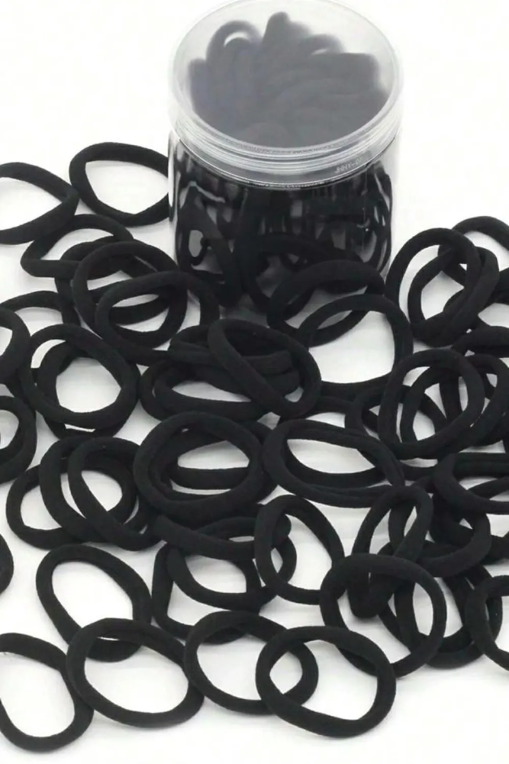 Online Dear-Lover 50pcs/box Solid Simple High Elastic Hair Ties Black
