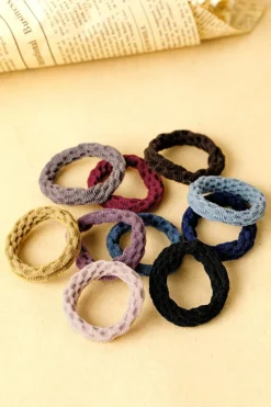 Sale Dear-Lover 10pcs/pack Elastic Textured Hair Tie Black