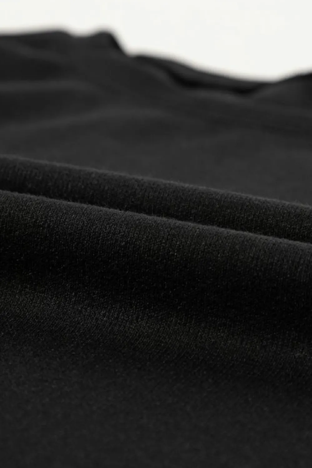Clearance Dear-Lover Pearl Decor 3/4 Sleeve Crew Neck T Shirt Black