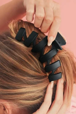 Sale Dear-Lover Plastic Resin Non-Slip Large Hair Claw Black
