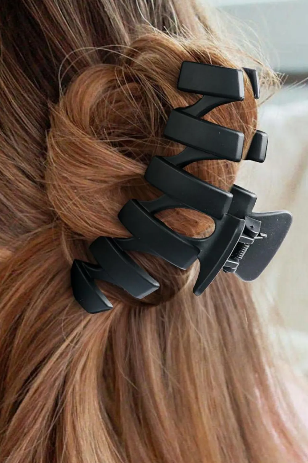 Sale Dear-Lover Plastic Resin Non-Slip Large Hair Claw Black