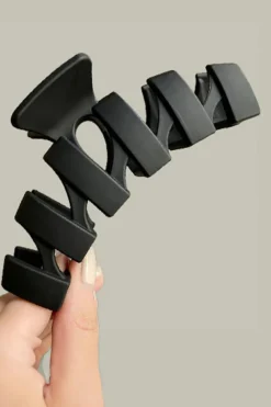 Sale Dear-Lover Plastic Resin Non-Slip Large Hair Claw Black