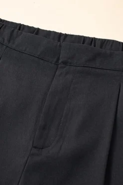 Hot Dear-Lover Pleated Elegant Wide Leg Pants Black