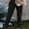 Clearance Dear-Lover Pocketed Casual Joggers Black