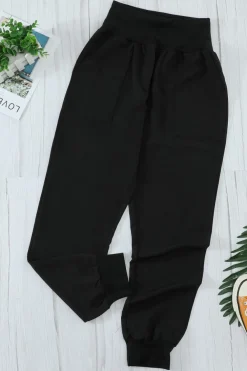 Clearance Dear-Lover Pocketed Casual Joggers Black