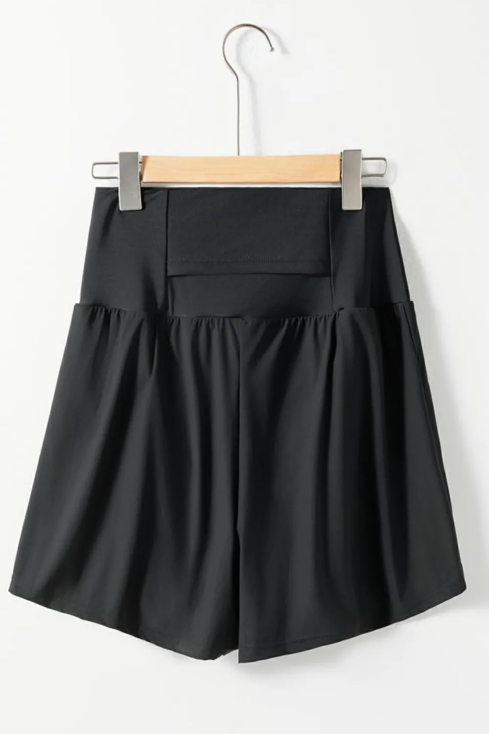 Fashion Dear-Lover Pocketed Wide Waistband Swim Shorts Black