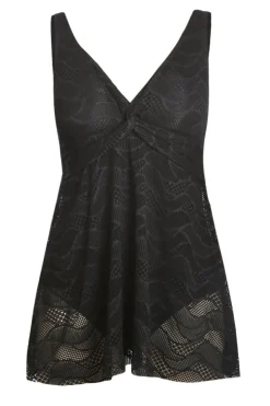 Fashion Dear-Lover Print Twist Swimdress Black