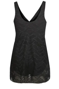 Fashion Dear-Lover Print Twist Swimdress Black