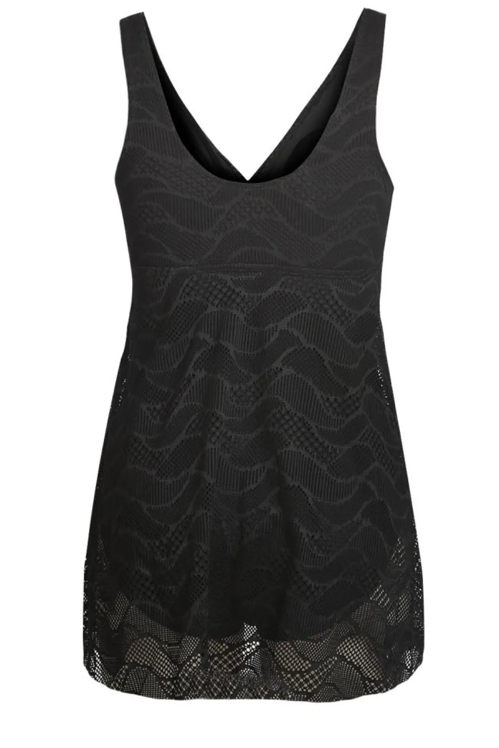 Fashion Dear-Lover Print Twist Swimdress Black