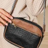 New Dear-Lover Quilted Faux Leather Crossbody Bag 22*6*16cm Black