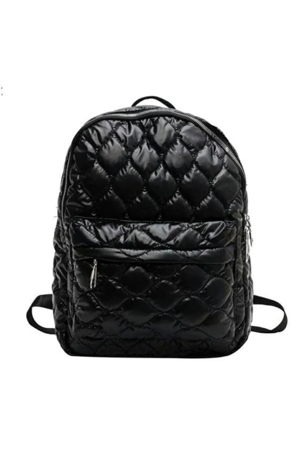 Fashion Dear-Lover Quilted Large Capacity Functional Backpack Black