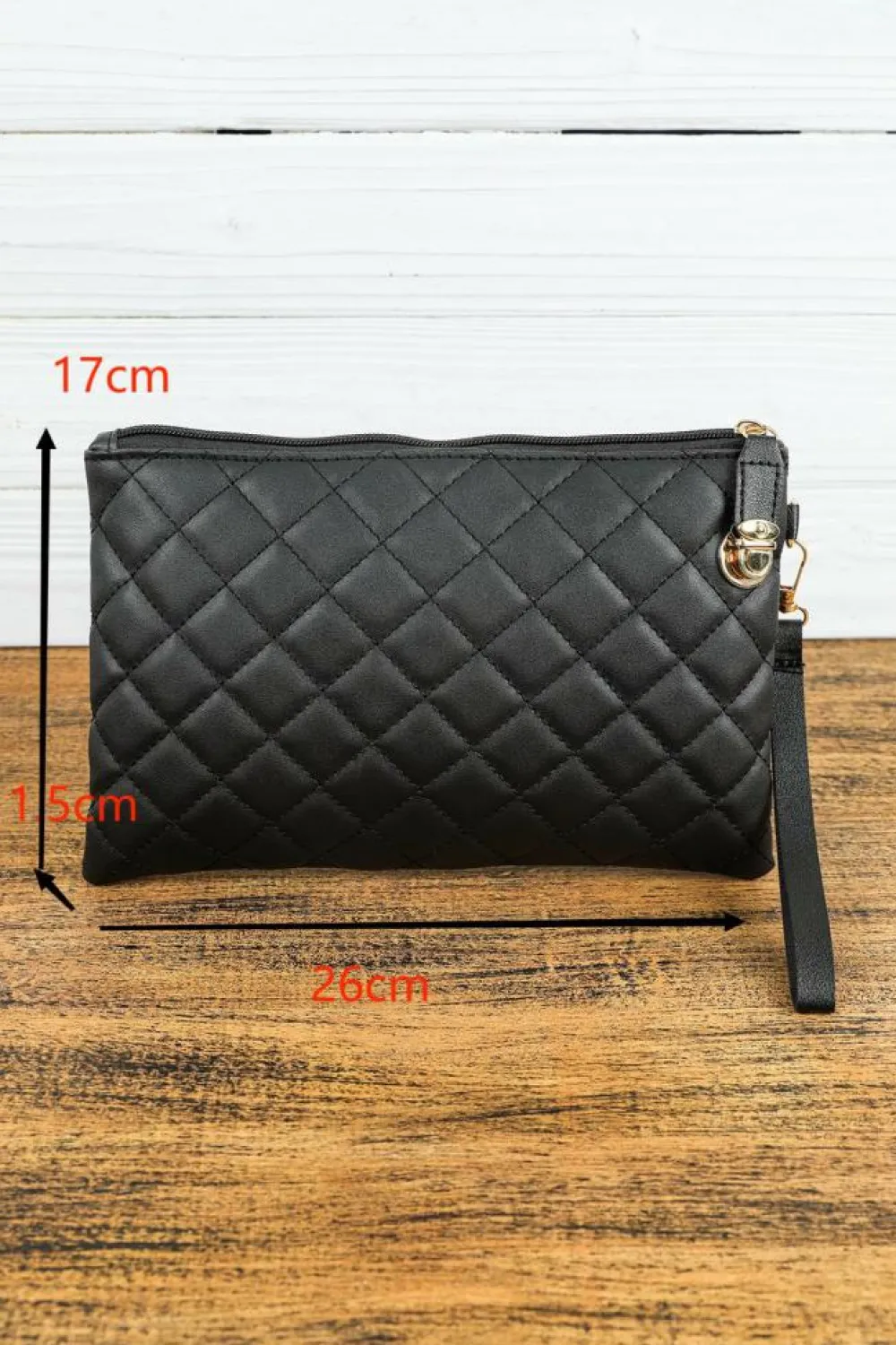 Discount Dear-Lover Quilted Leather Wallet Bag Black