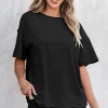 Online Dear-Lover Raw Seam Patchwork Drop Shoulder Oversize T Shirt Black