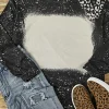 Clearance Dear-Lover Retro Bleached Leopard Spot Pullover Black