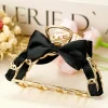 Discount Dear-Lover Ribbon Bow Detail Contrast Alloy Hair Claw Clip Black