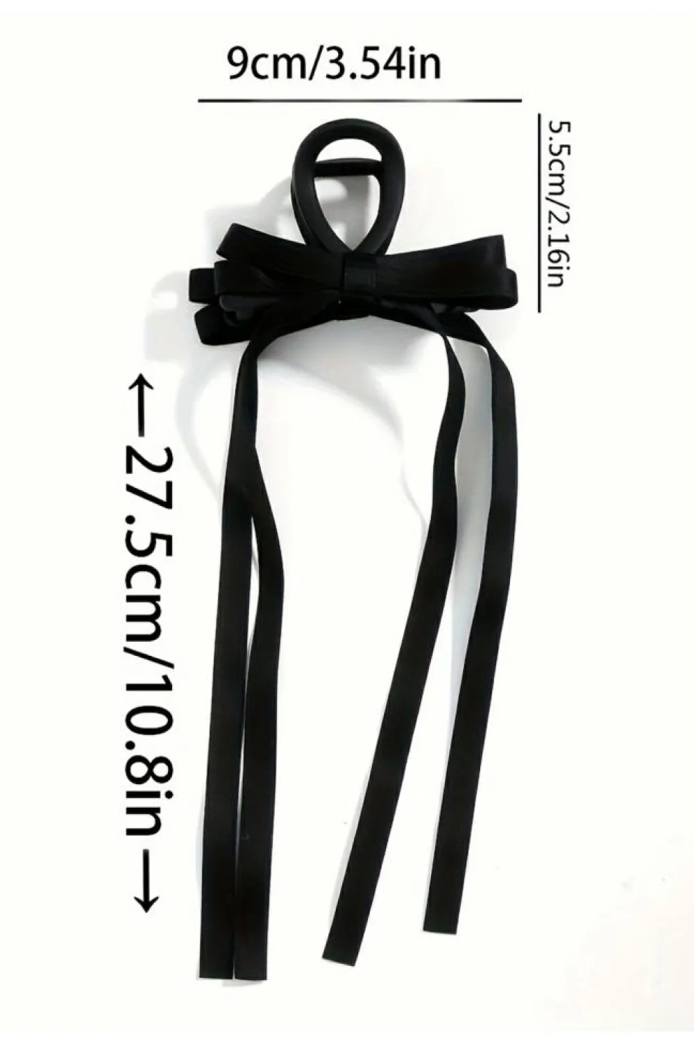 Clearance Dear-Lover Ribbon Long Tail BowKnot Clip Black