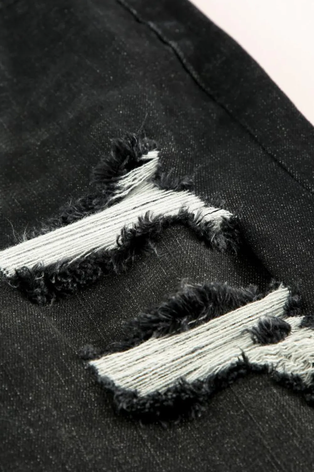 Discount Dear-Lover Ripped Tassel Bermuda Denim Shorts Black