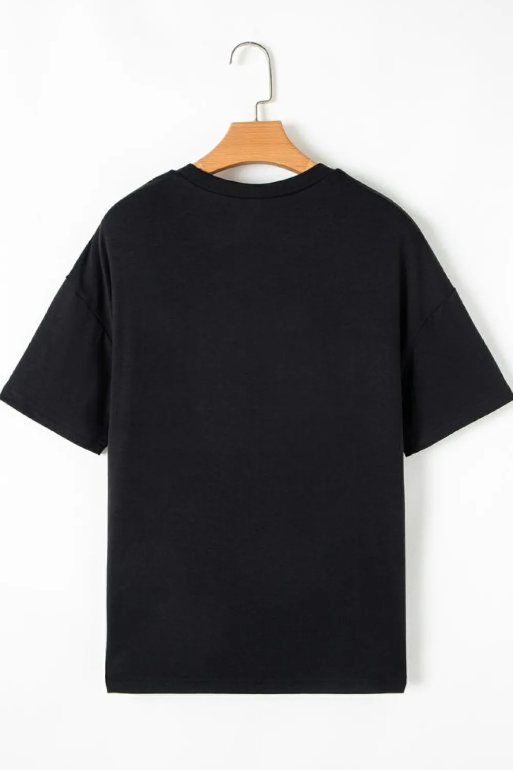 Best Dear-Lover Sequin Stripes Patchwork Mardi Gras Crew Neck T Shirt Black