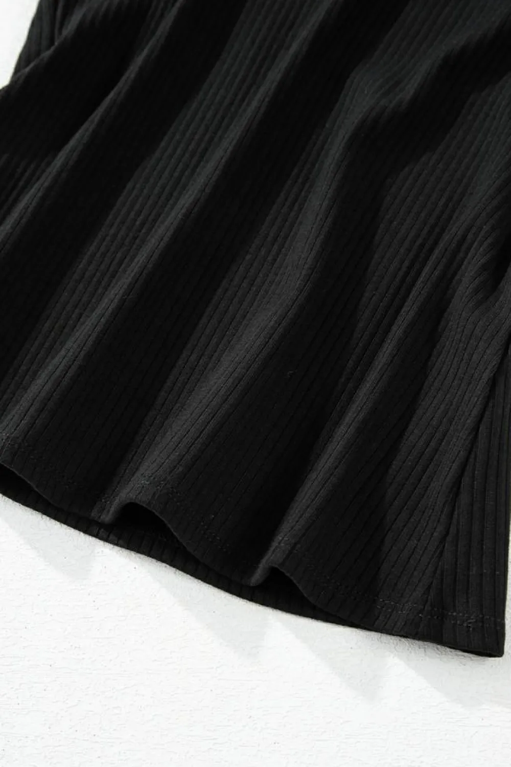 Discount Dear-Lover Sexy V Neck Ribbed Knit Sleeveless Top Black