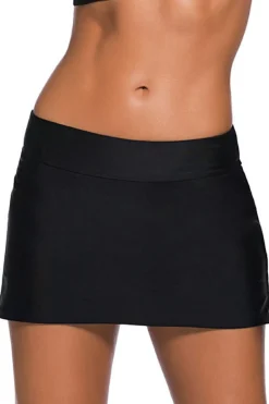 Best Dear-Lover Skirted Swim Bikini Bottom Black