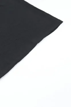 Fashion Dear-Lover Smocked Square Neck Long Sleeve Wide Leg Jumpsuit Black