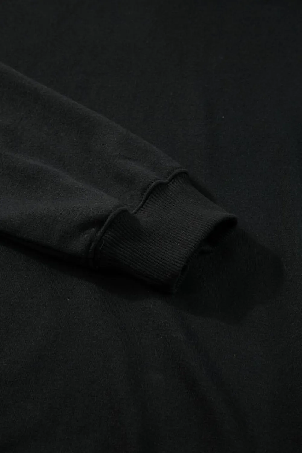 New Dear-Lover Solid Classic Crewneck Pullover Sweatshirt Black