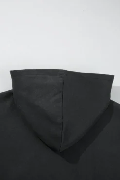 Discount Dear-Lover Solid Color Casual Zip up Hooded Coat Black