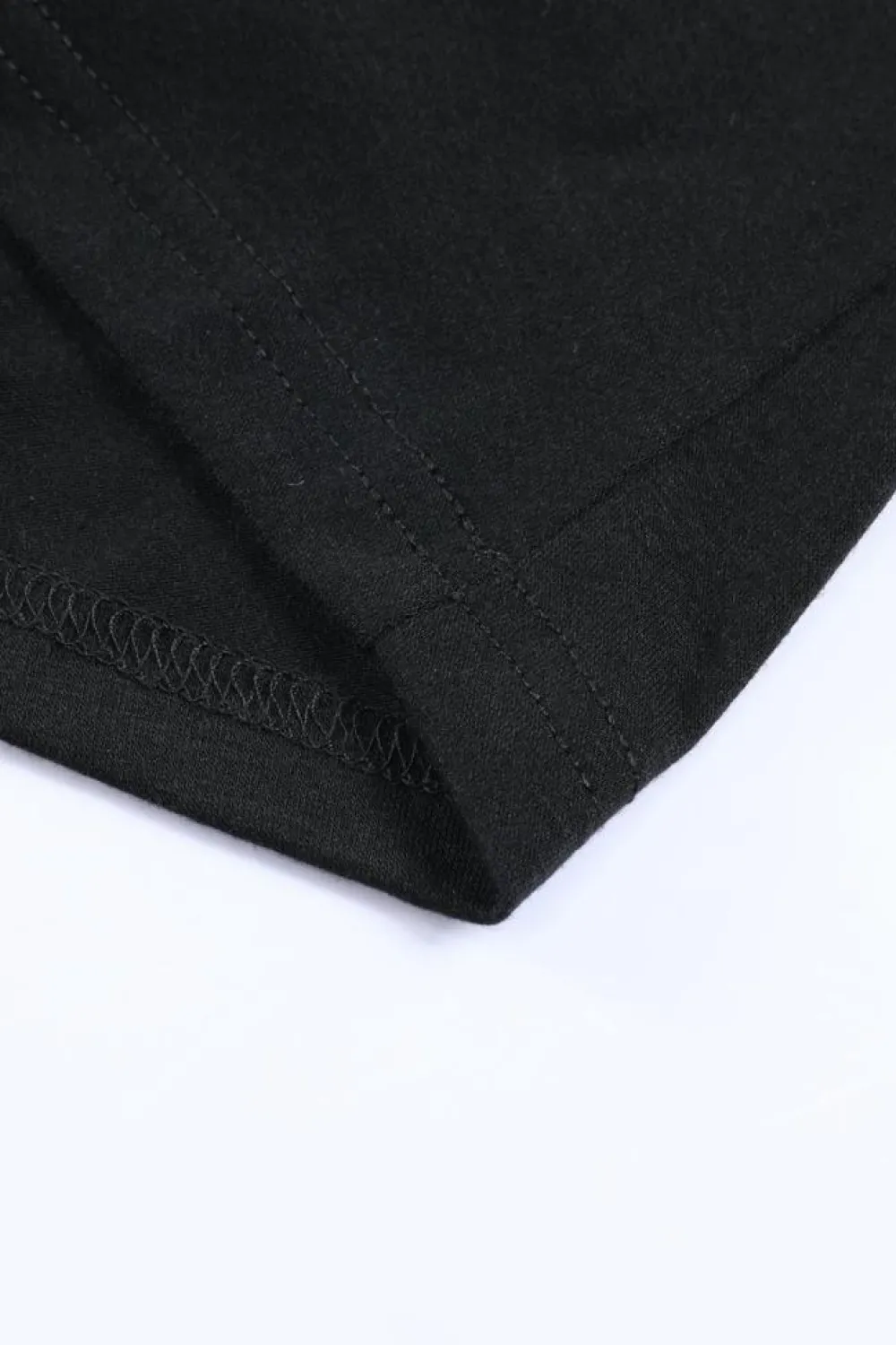 Fashion Dear-Lover Solid Color Crew Neck Tank Top Black