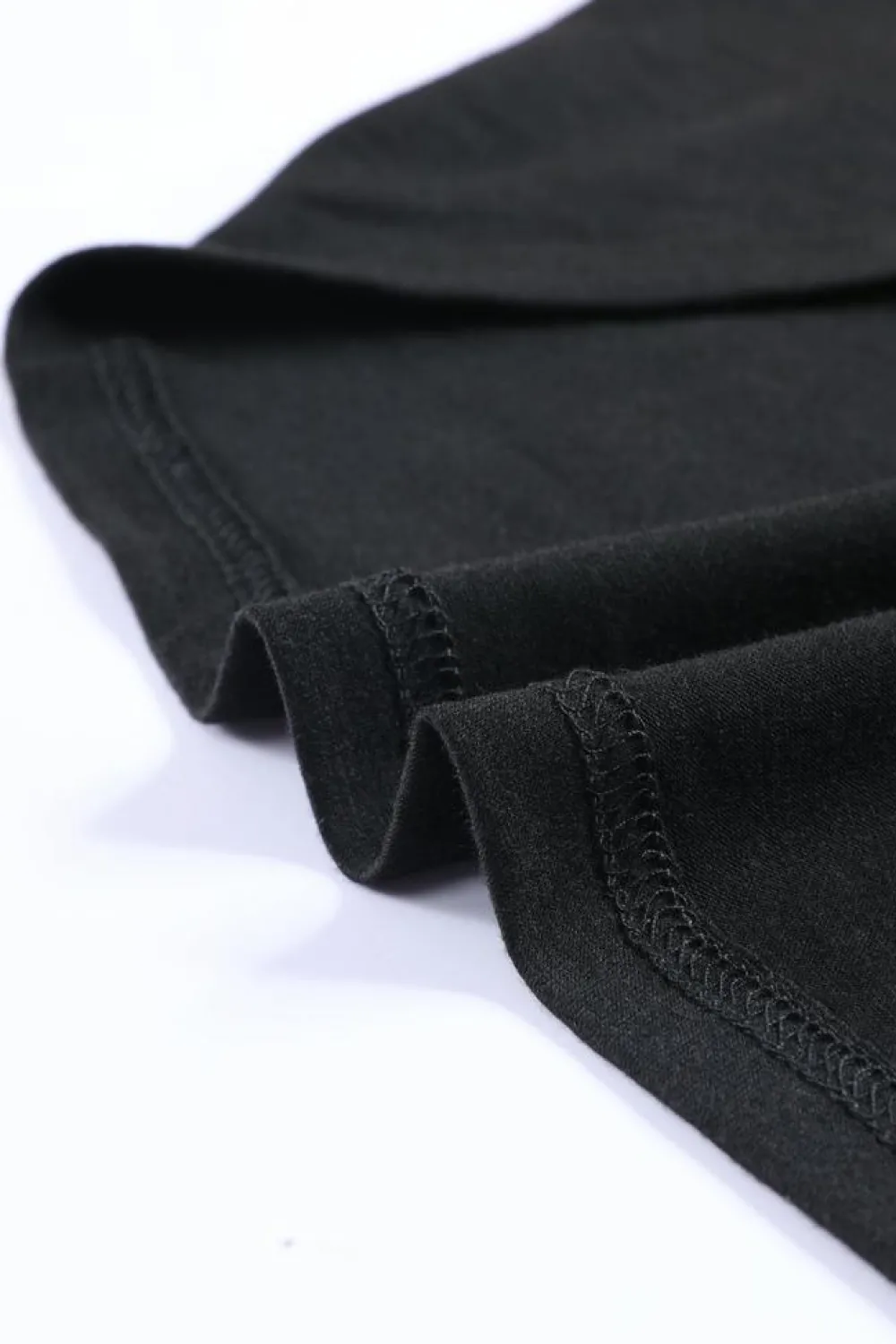 Fashion Dear-Lover Solid Color Crew Neck Tank Top Black