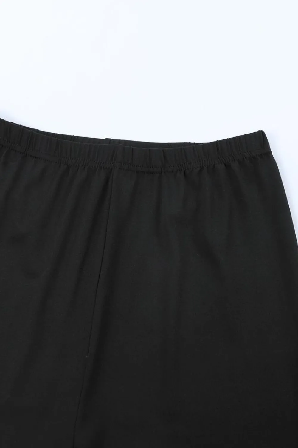 New Dear-Lover Solid Color High Waist Ripped Leggings Black