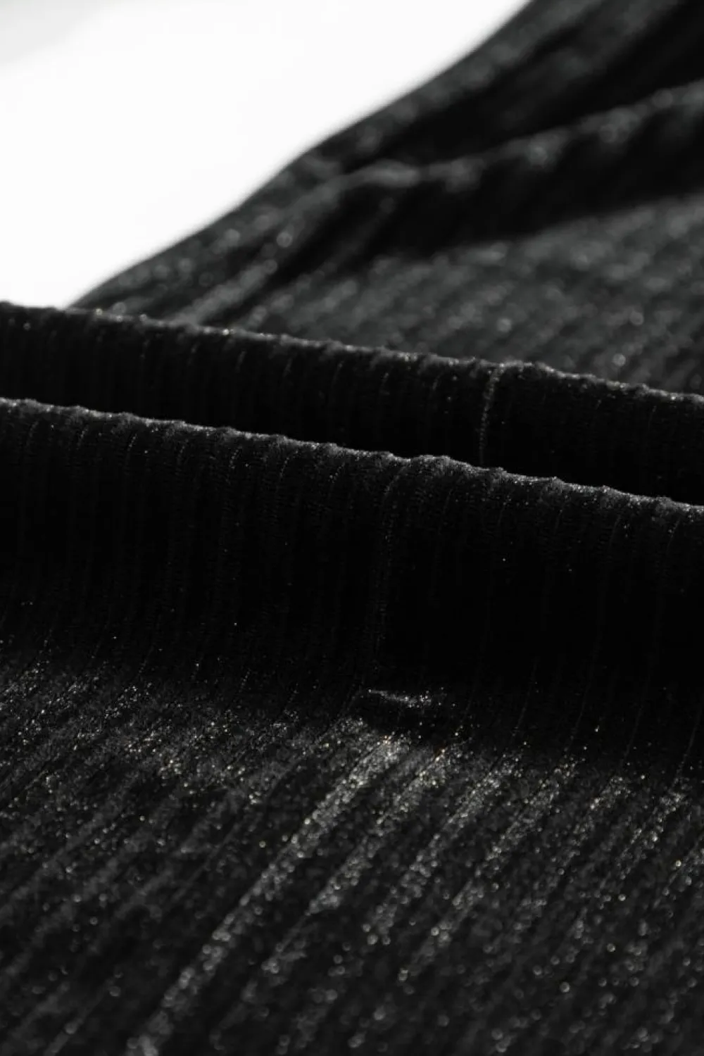 Discount Dear-Lover Solid Color High Waist Flare Corduroy Pants Black