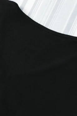 Fashion Dear-Lover Solid Color V Neck Long Sleeve Knit Top Black