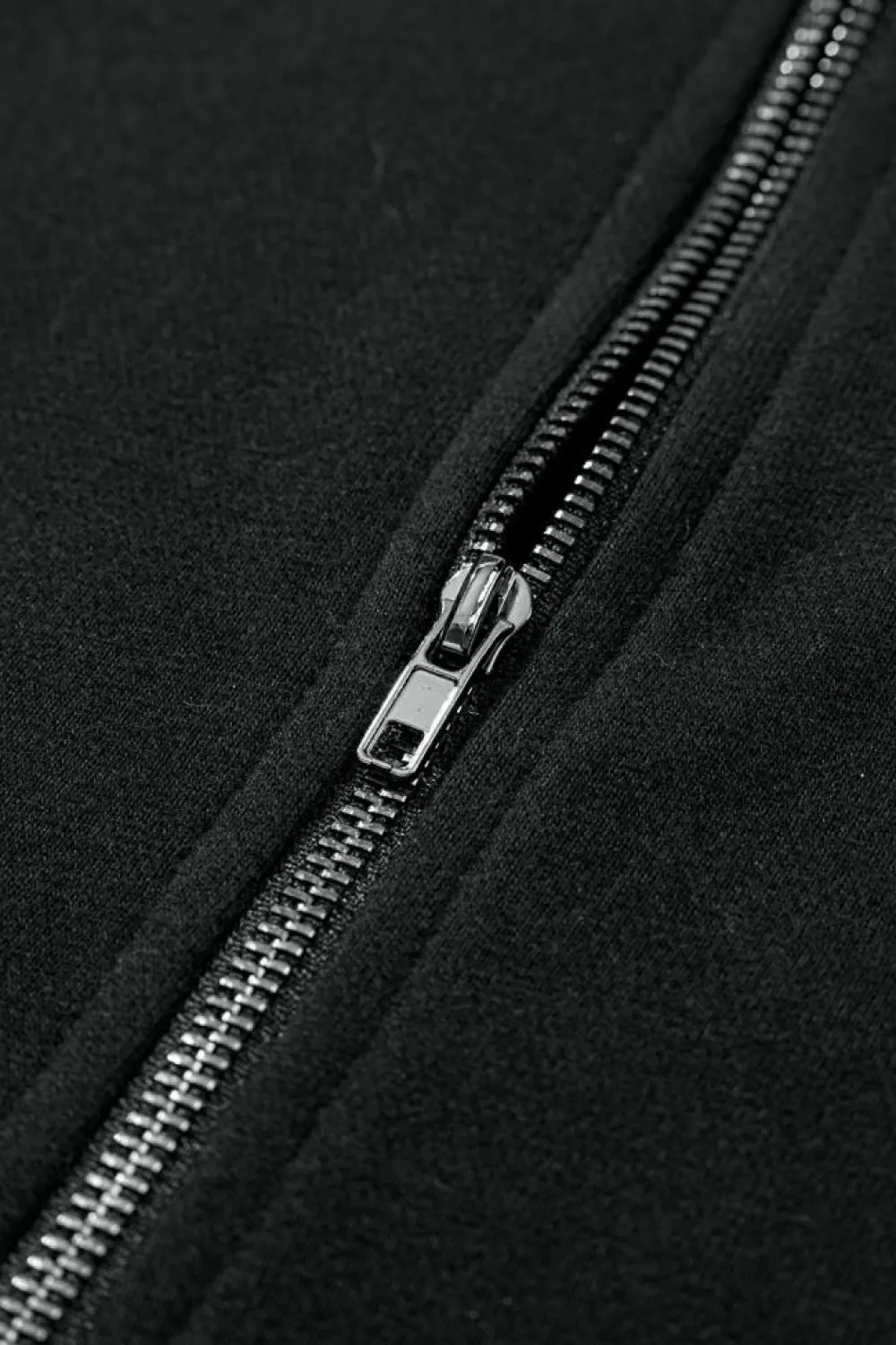 Discount Dear-Lover Solid Kangaroo Pocket Half Zipper Oversized Hoodie Black