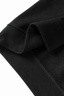 Discount Dear-Lover Solid Pullover and Seamed Casual Pants Set Black