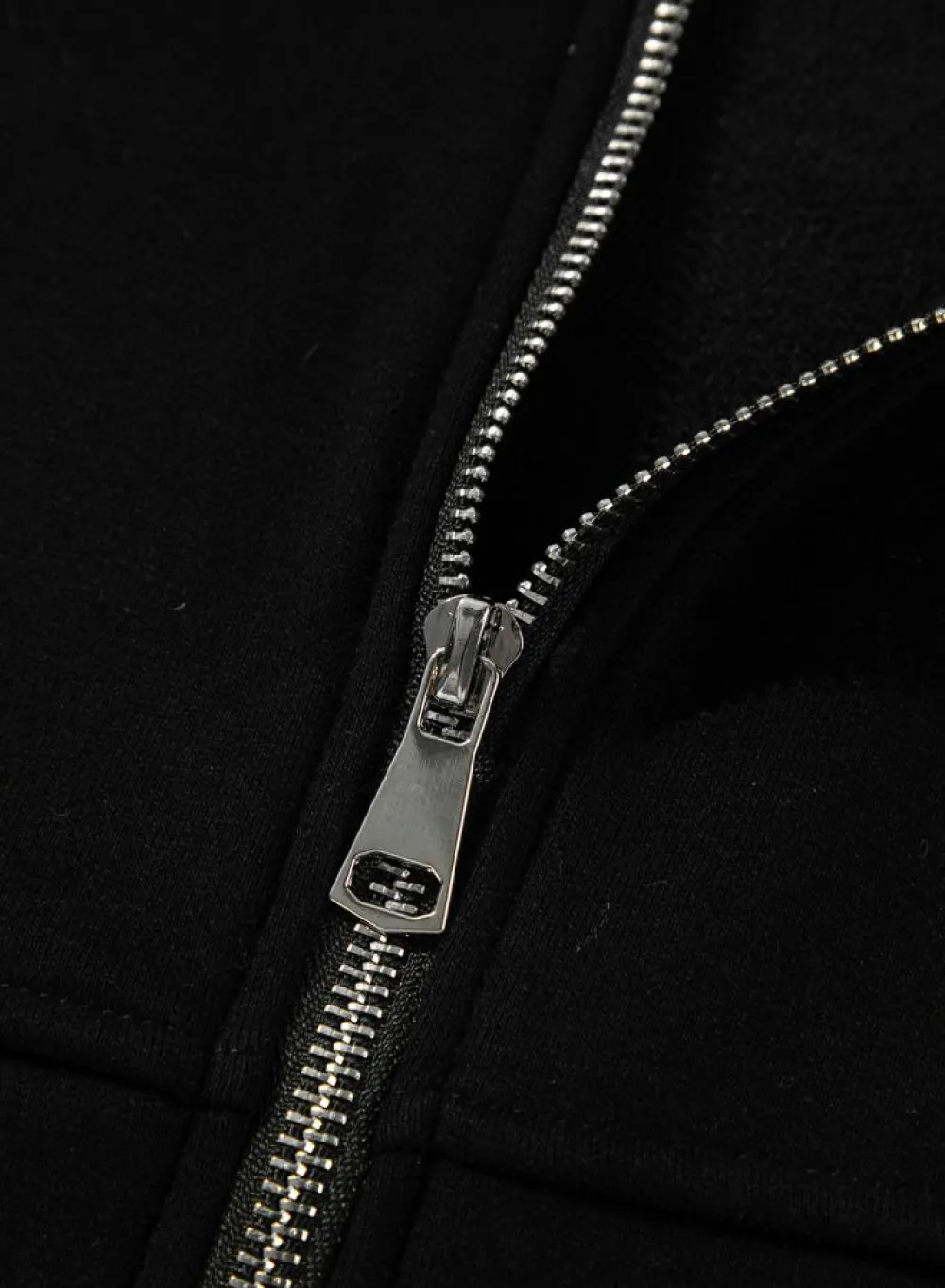 Outlet Dear-Lover Solid Seamed Zipper Jacket and Drawstring Waist Pants Set Black