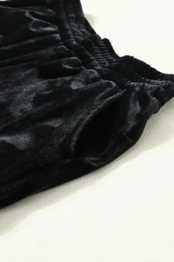 Best Dear-Lover Solid Velvet Jogger Pants Black