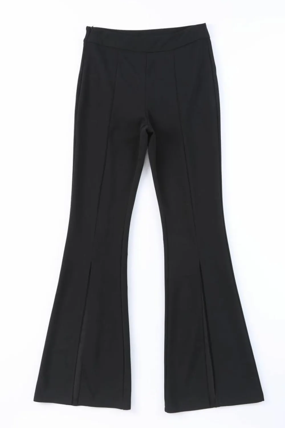 Best Dear-Lover Split Hem High Waist Pants Black
