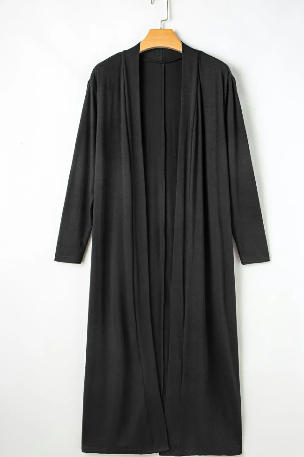New Dear-Lover Split Long Cardigan and Skinny Pants Lounge Set Black