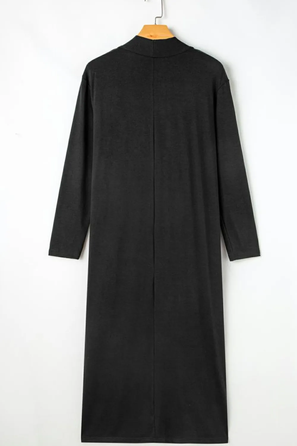 New Dear-Lover Split Long Cardigan and Skinny Pants Lounge Set Black