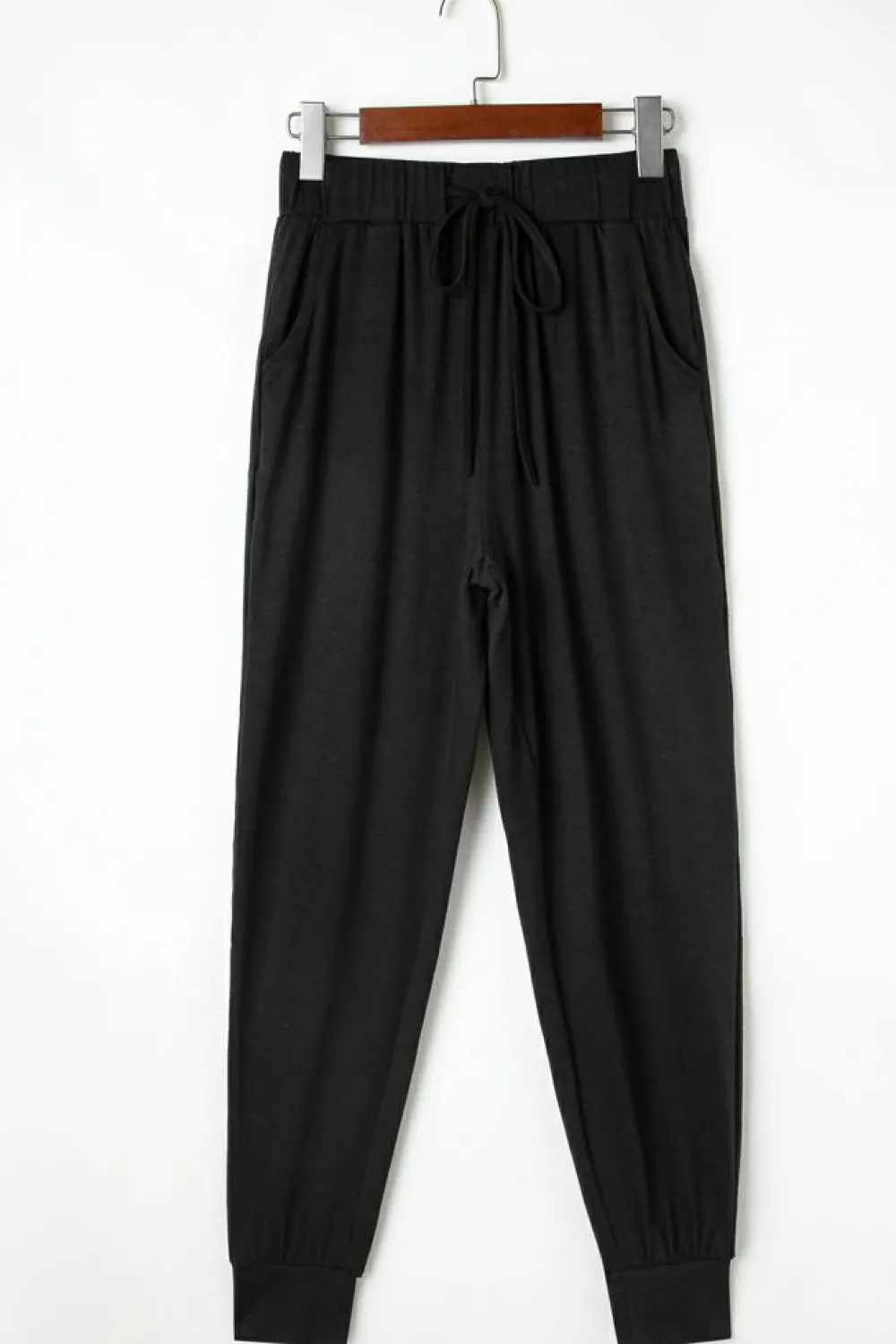 New Dear-Lover Split Long Cardigan and Skinny Pants Lounge Set Black