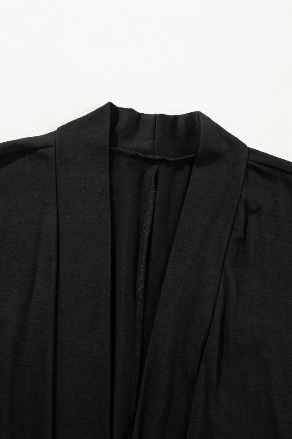 New Dear-Lover Split Long Cardigan and Skinny Pants Lounge Set Black