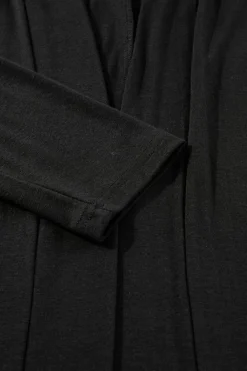 New Dear-Lover Split Long Cardigan and Skinny Pants Lounge Set Black