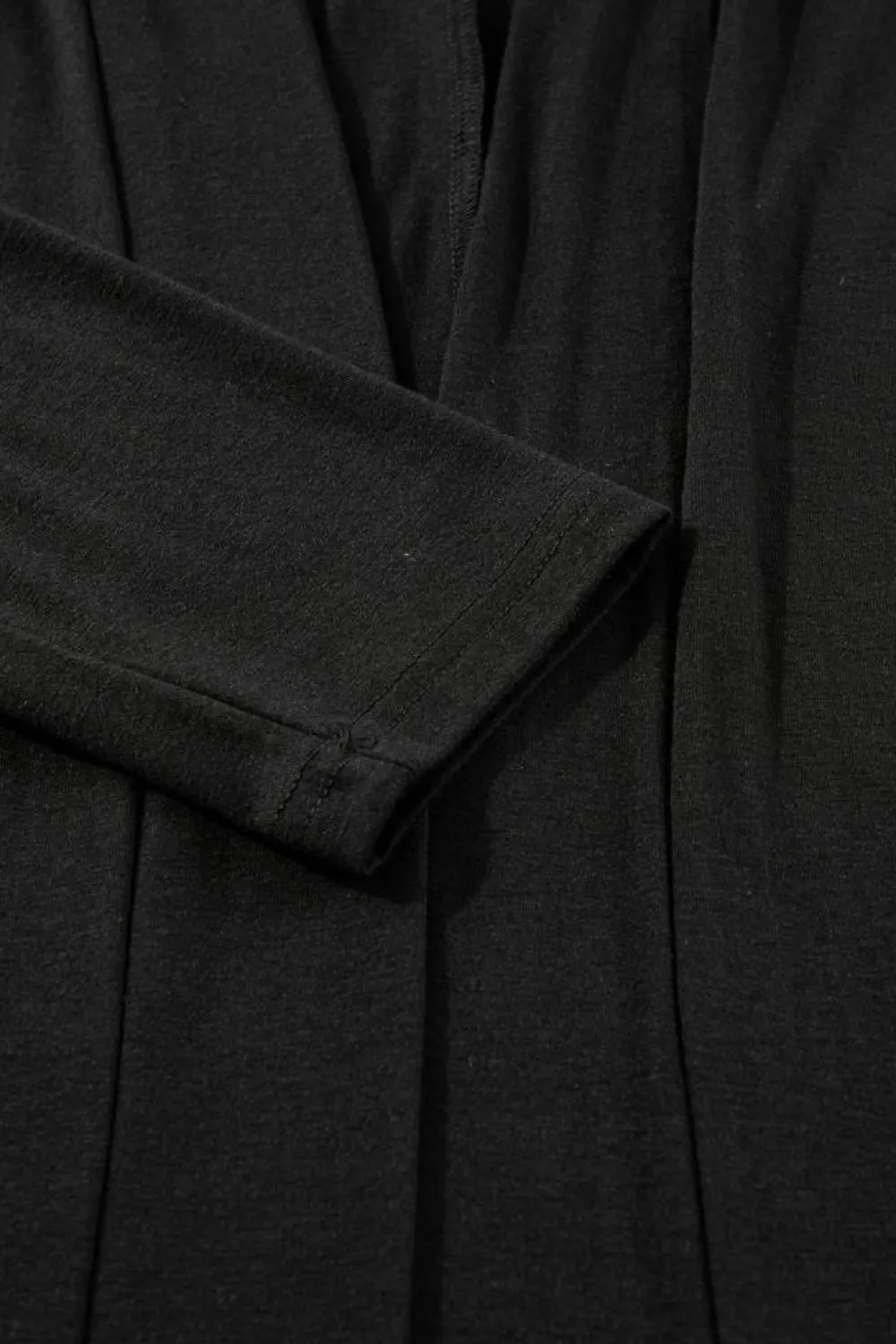 New Dear-Lover Split Long Cardigan and Skinny Pants Lounge Set Black